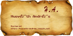 Husvéth András névjegykártya